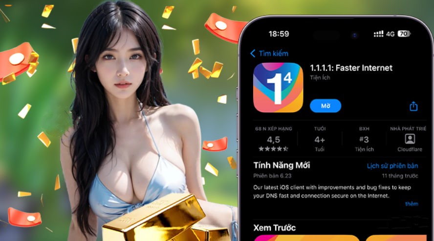 Hình ảnh quảng cáo của 7723 hiển thị nền tảng và các lợi ích